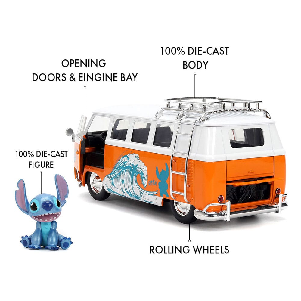 Lilo & Stitch Diecast Modell 1/24 1961 VW Bus Stitch