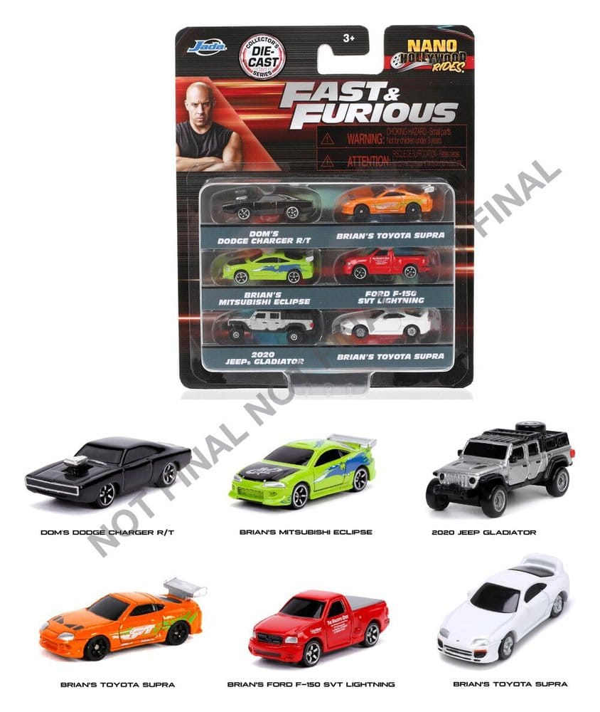 Fast & Furious 6er-Pack Nano Cars