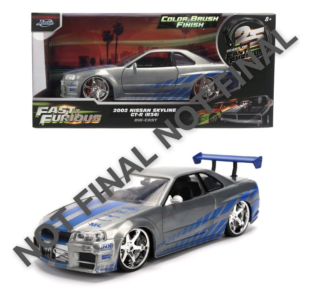 Fast & Furious Diecast Modell 1:24 Anniversary Nissan Skyline 19 cm