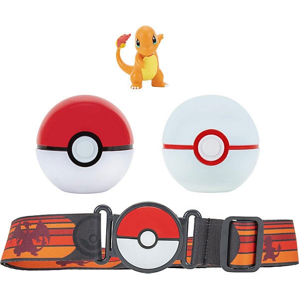 Pokémon Clip'n'Go Poké Gürtel Set Pokéball, Luxusball & Glumanda 