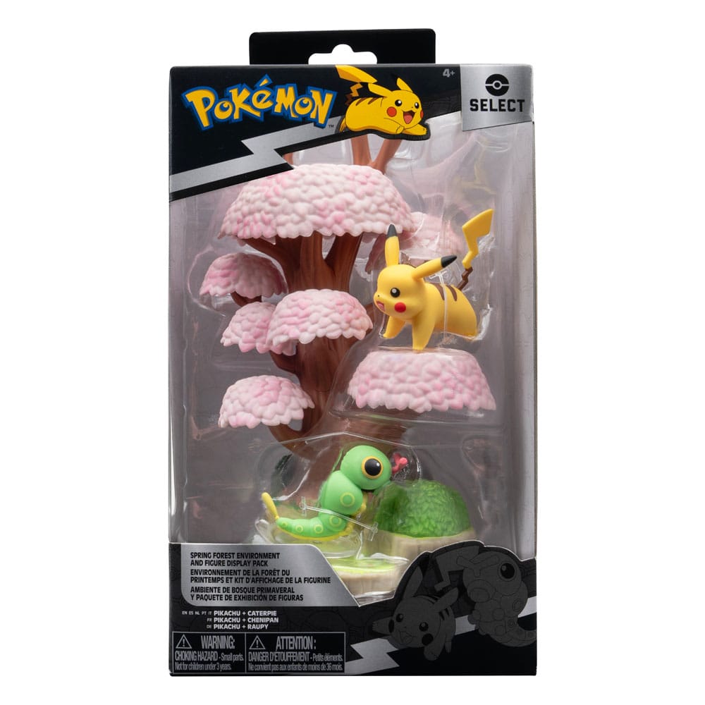 Pokémon Environment Set Frühlingswald & Raupy & Pikachu 5 cm                   