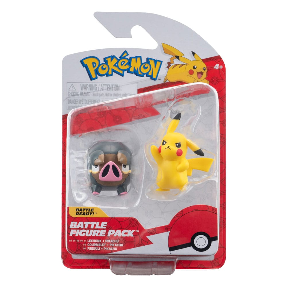 Pokémon Battle Figure Set Figuren 2er-Pack Pikachu #5, Ferkuli 5 cm     