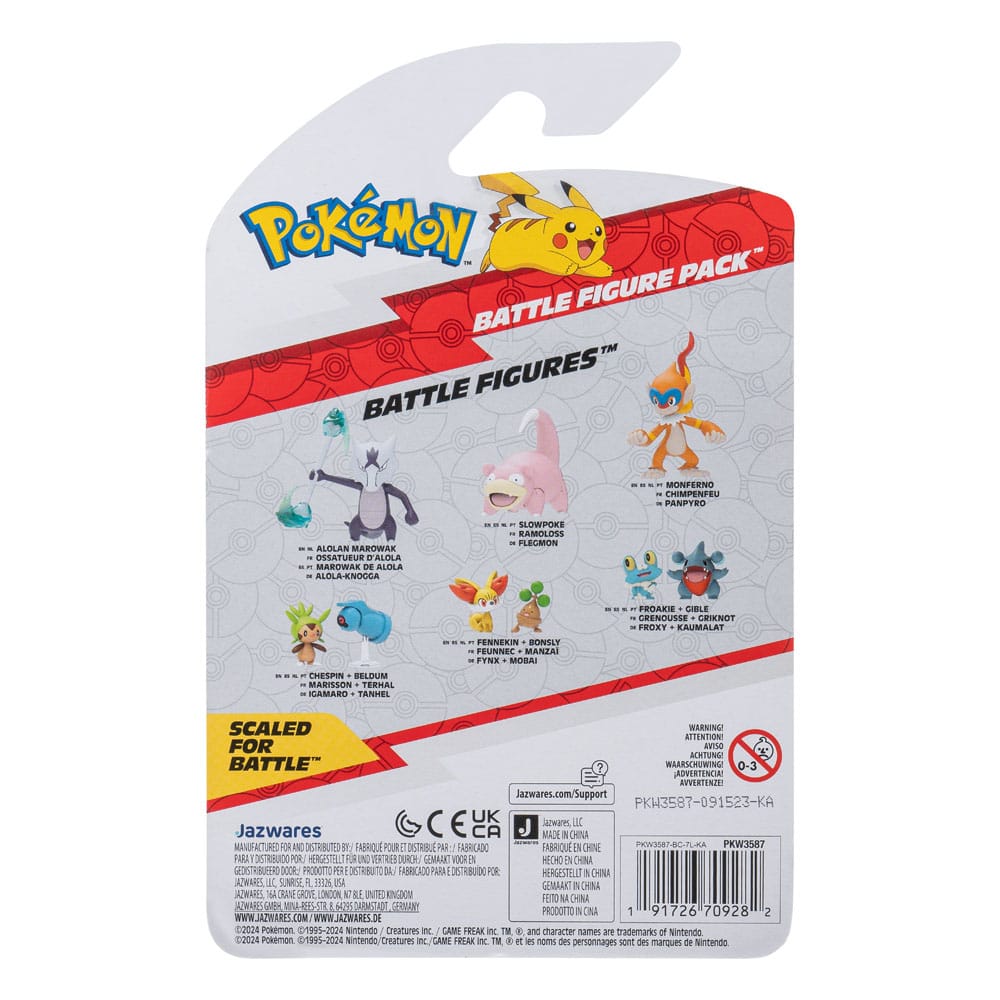 Pokémon Battle Figure First Partner Set Figuren 2er-Pack Bisasam #2, Pikachu #1 