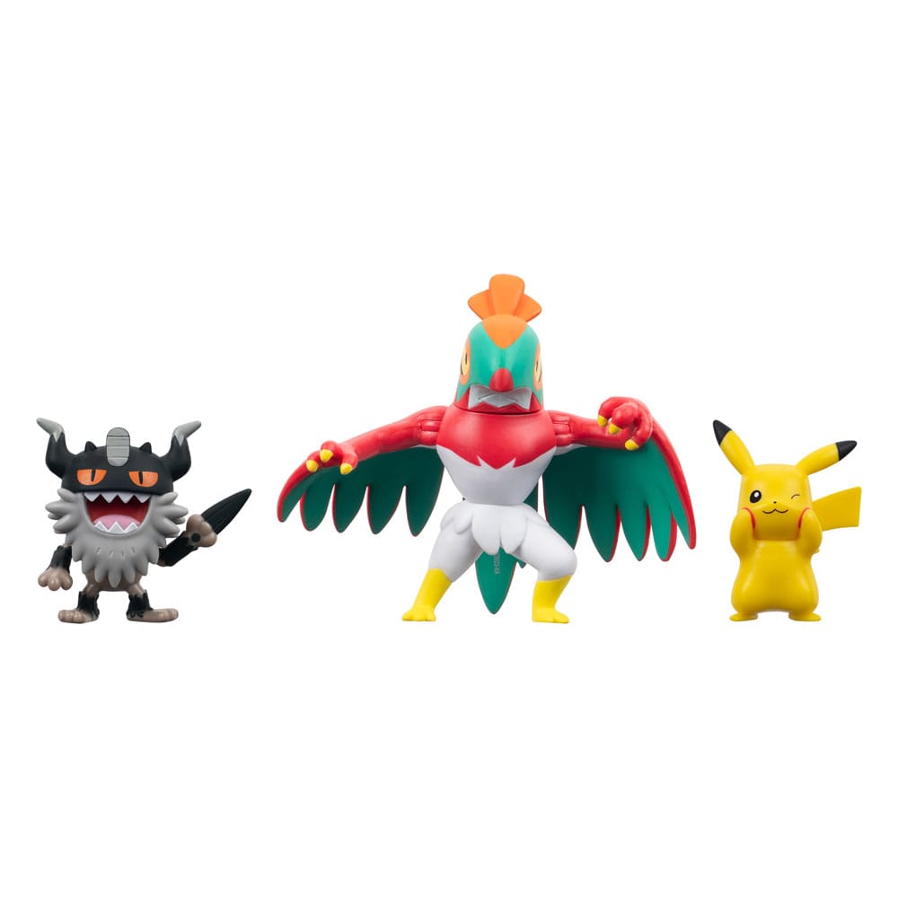 Pokémon Battle Figure Set Figuren 3er-Pack Pikachu #8, Mauzinger, Resladero 5 cm  