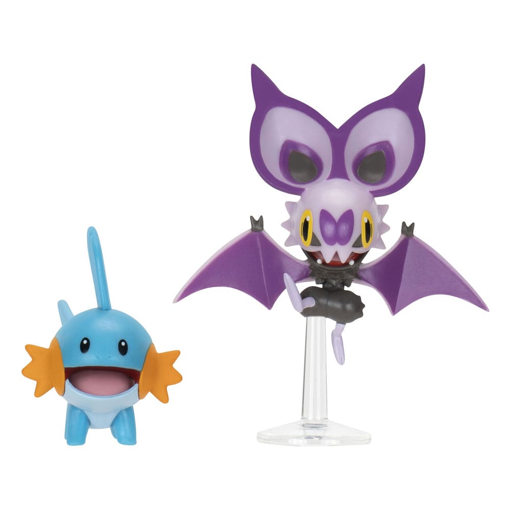 Pokémon Figuren 2er-Pack Mudkip & Noibat with Stand 8 cm 