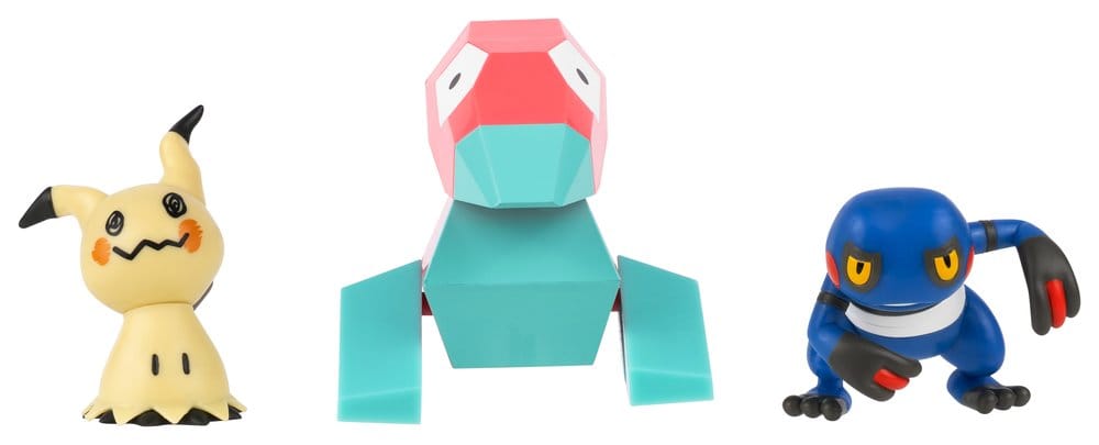 Pokémon Battle Figure Actionfiguren 3er-Pack Mimigma, Porygon & Glibunkel