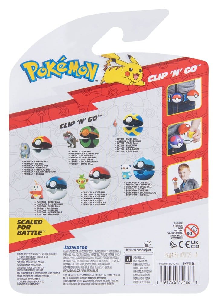 Pokémon Clip 'n' Go Actionfigur Krokel & Superball