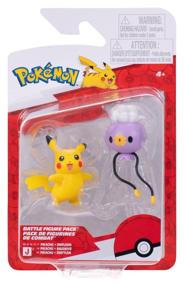 Pokémon Battle Figure Actionfiguren 2er-Pack Driftlon & Pikachu