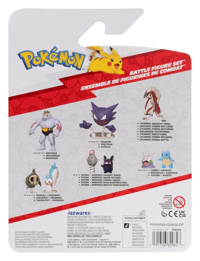 Pokémon Battle Figure Set Actionfiguren Panflam, Trasla & Porygon (3er-Pack)