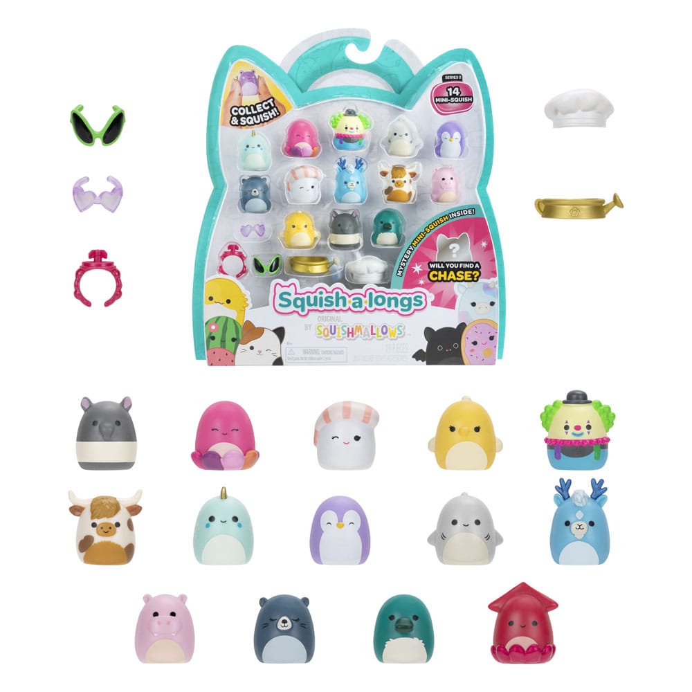 Squishmallows Squish-a-longs Minifiguren 14er Pack Set Series 2 Style 1 2,5 cm 
