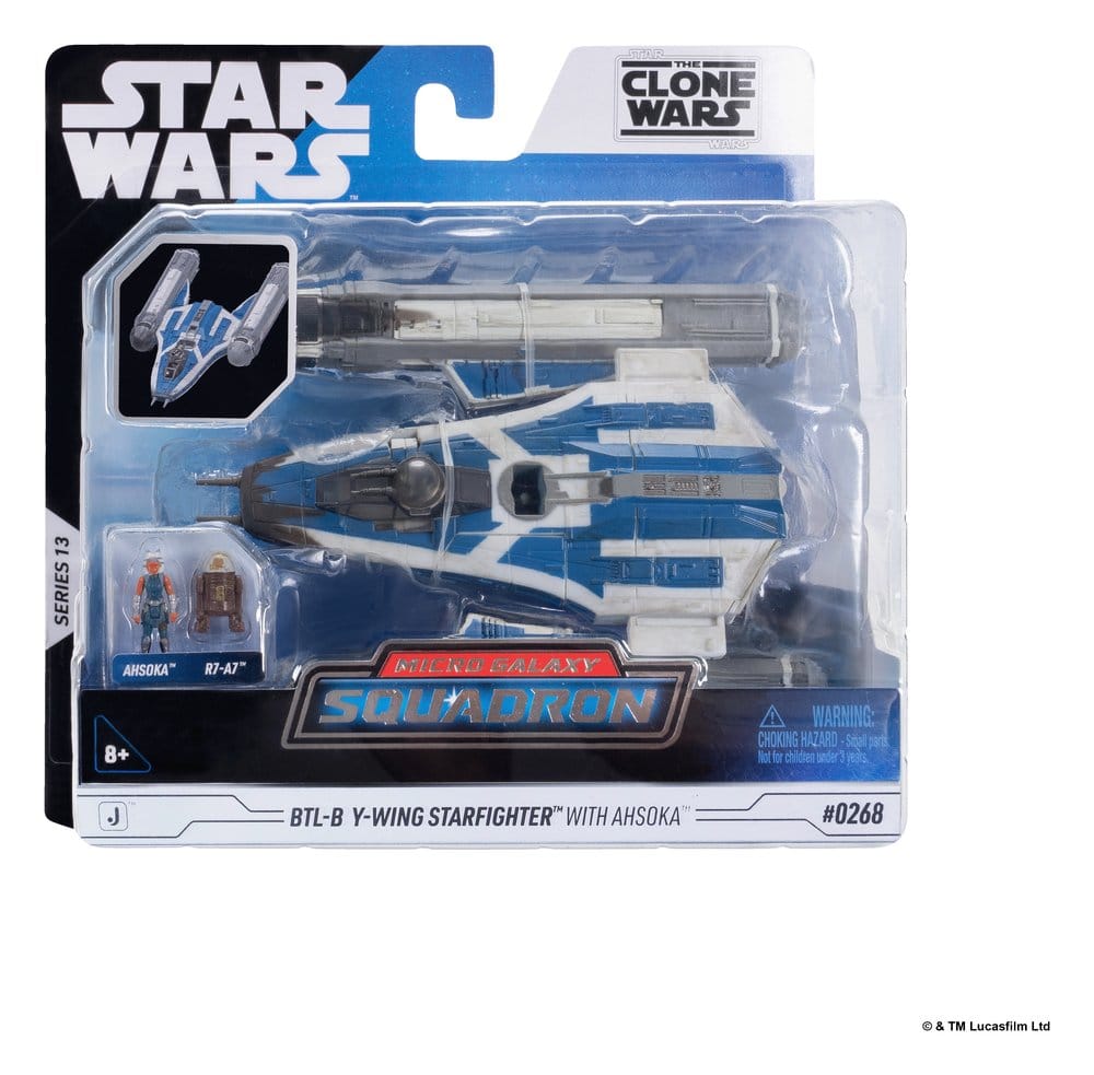 Star Wars Mittelgroßes Fahrzeug & Figuren Set BTL-B Y-Flügler & Ahsoka & R7-A7