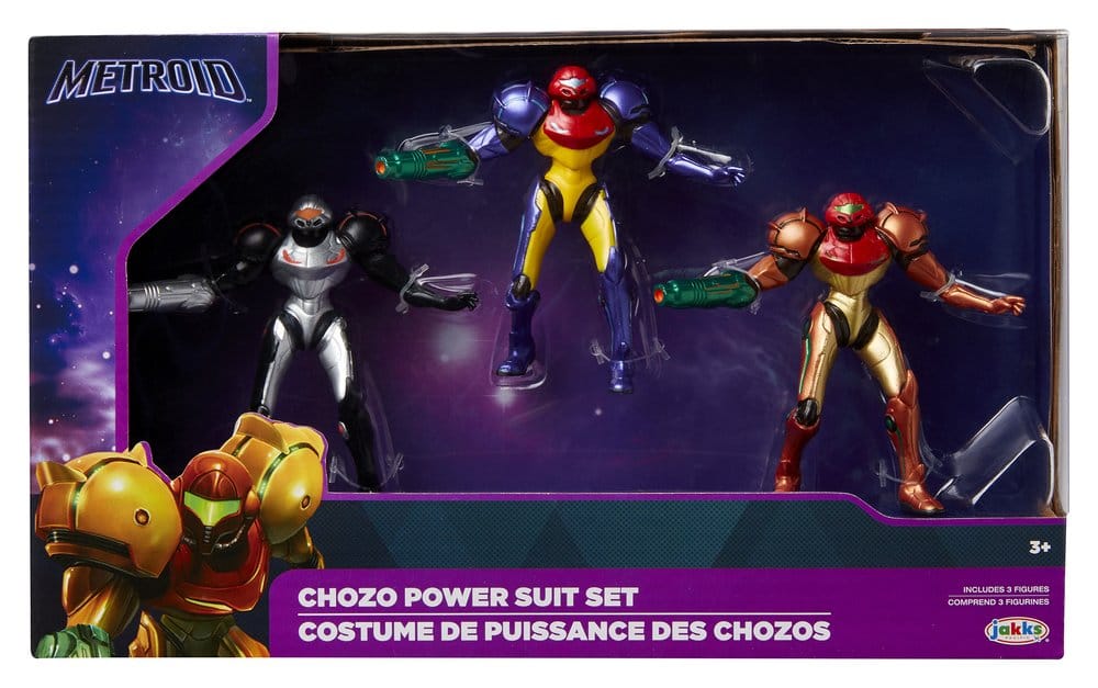World of Nintendo Metroid Minifiguren 3er-Pack Chozo Power Suits 6 cm 