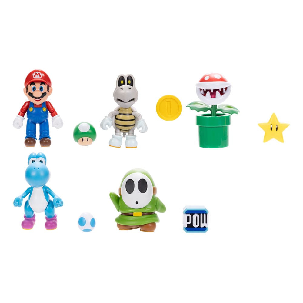 World of Nintendo Minifiguren 5er-Pack Super Mario Wave 40 10 cm Sortiment (6)       