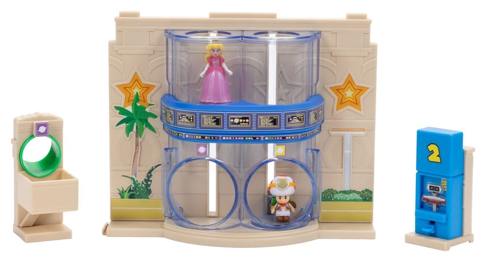 Der Super Mario Galaxy Film Diorama mit 2 Minifiguren Sternentor-Galaxie