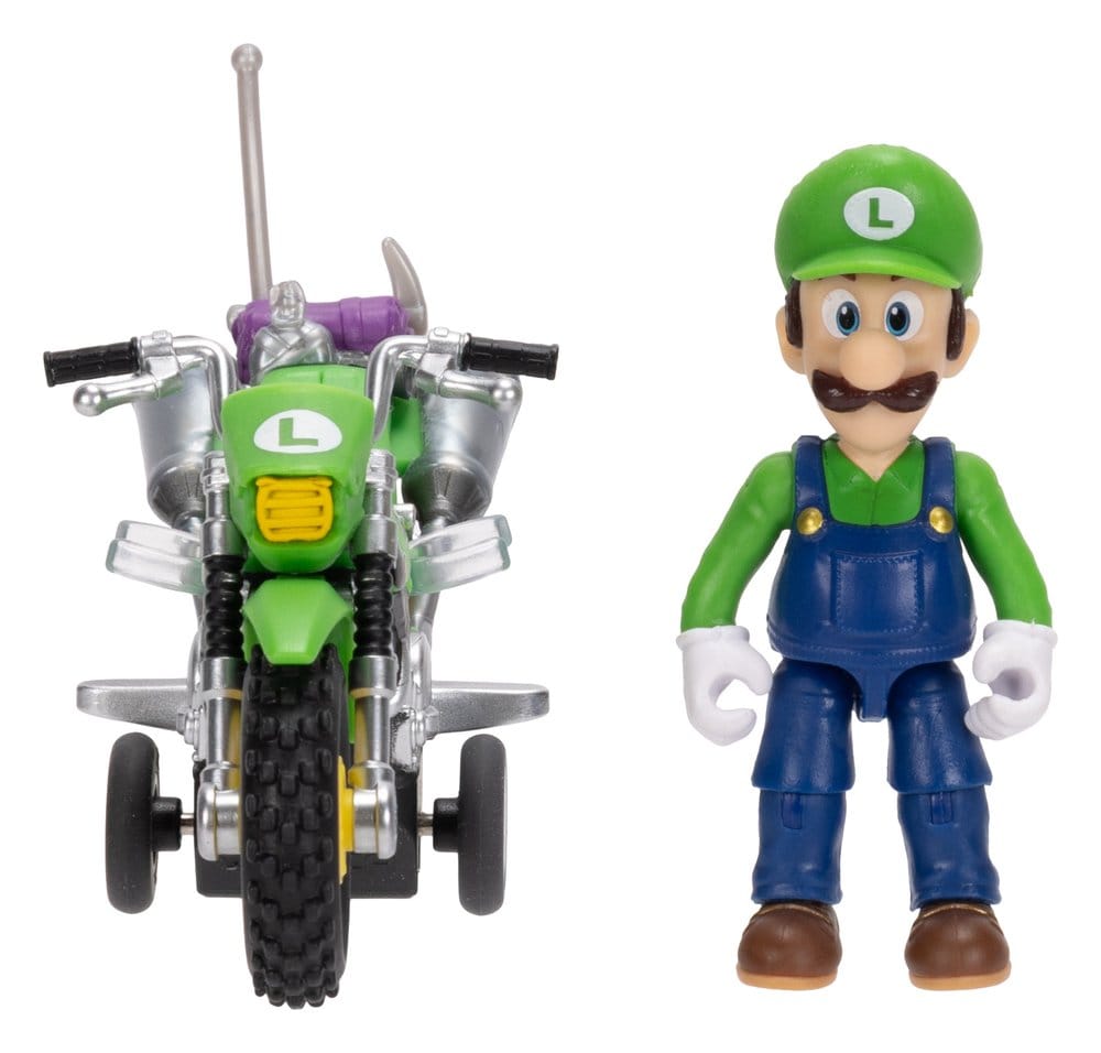 Der Super Mario Galaxy Film Actionfigur mit Rückziehmotorrad Luigi 6 cm