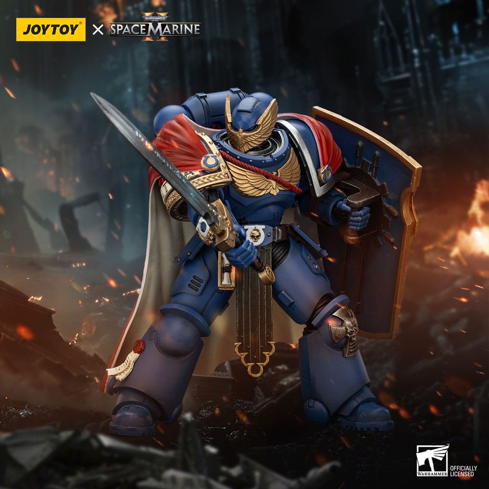 Warhammer 40k Actionfigur Ultramarines Victrix Honour Guardwith Storm Shield And Power Sword 20 cm