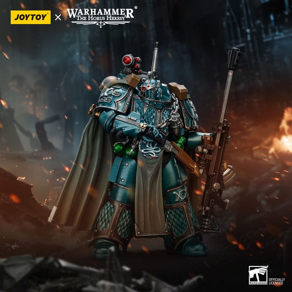 Warhammer The Horus Heresy Actionfigur Alpha Legion Exodus The One who is Many With Sniper Rifle And Power Dagger 20 cm