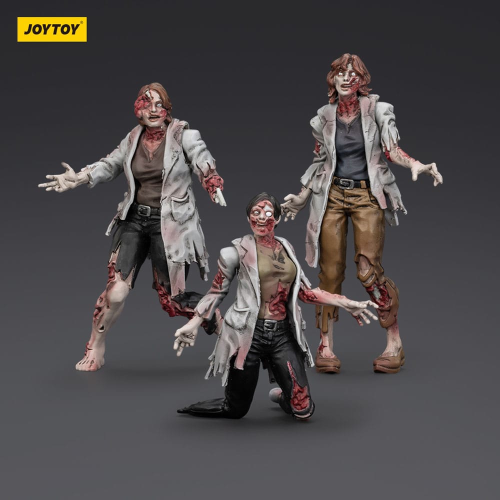 Zombie Dark Source Actionfiguren 3er-Pack Scientists (Female) 8 cm
