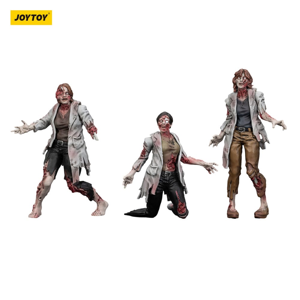 Zombie Dark Source Actionfiguren 3er-Pack Scientists (Female) 8 cm
