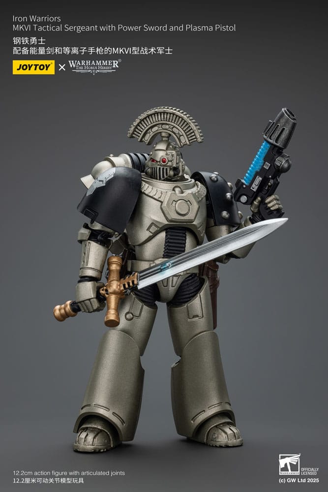 Warhammer The Horus Heresy Actionfigur 1/18 lron Warriors MKVI Tactical Sergeant with Power Sword and Plasma Pistol 12 cm