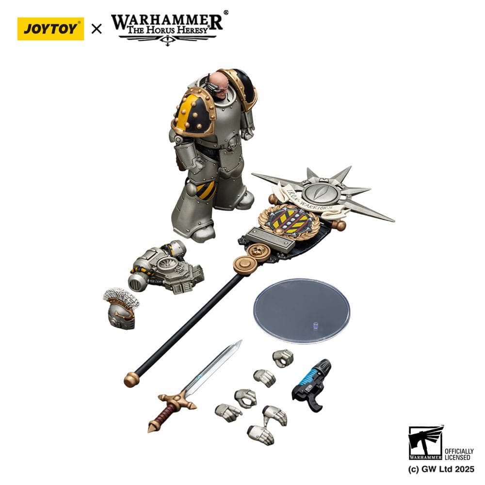 Warhammer The Horus Heresy Actionfigur 1/18 lron Warriors Command Squad Chosen with Legion Standard 12 cm