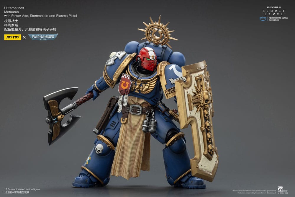 Warhammer 40,000 Actionfigur Ultramarines Metaurus with Power Axe, Stormshield and Plasma Pistol 13 cm