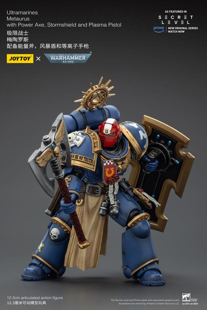 Warhammer 40,000 Actionfigur Ultramarines Metaurus with Power Axe, Stormshield and Plasma Pistol 13 cm