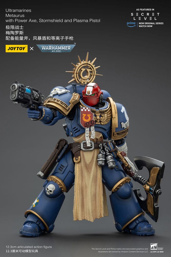 Warhammer 40,000 Actionfigur Ultramarines Metaurus with Power Axe, Stormshield and Plasma Pistol 13 cm