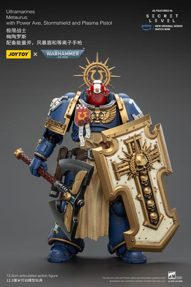 Warhammer 40,000 Actionfigur Ultramarines Metaurus with Power Axe, Stormshield and Plasma Pistol 13 cm