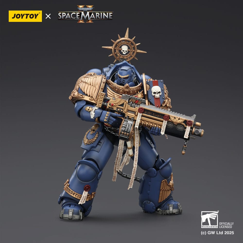 Warhammer 40,000: Space Marine 2 Actionfigur Ultramarines Heavy Relic Primus Armor with Heavy Relic Bolt Rifle 13 cm