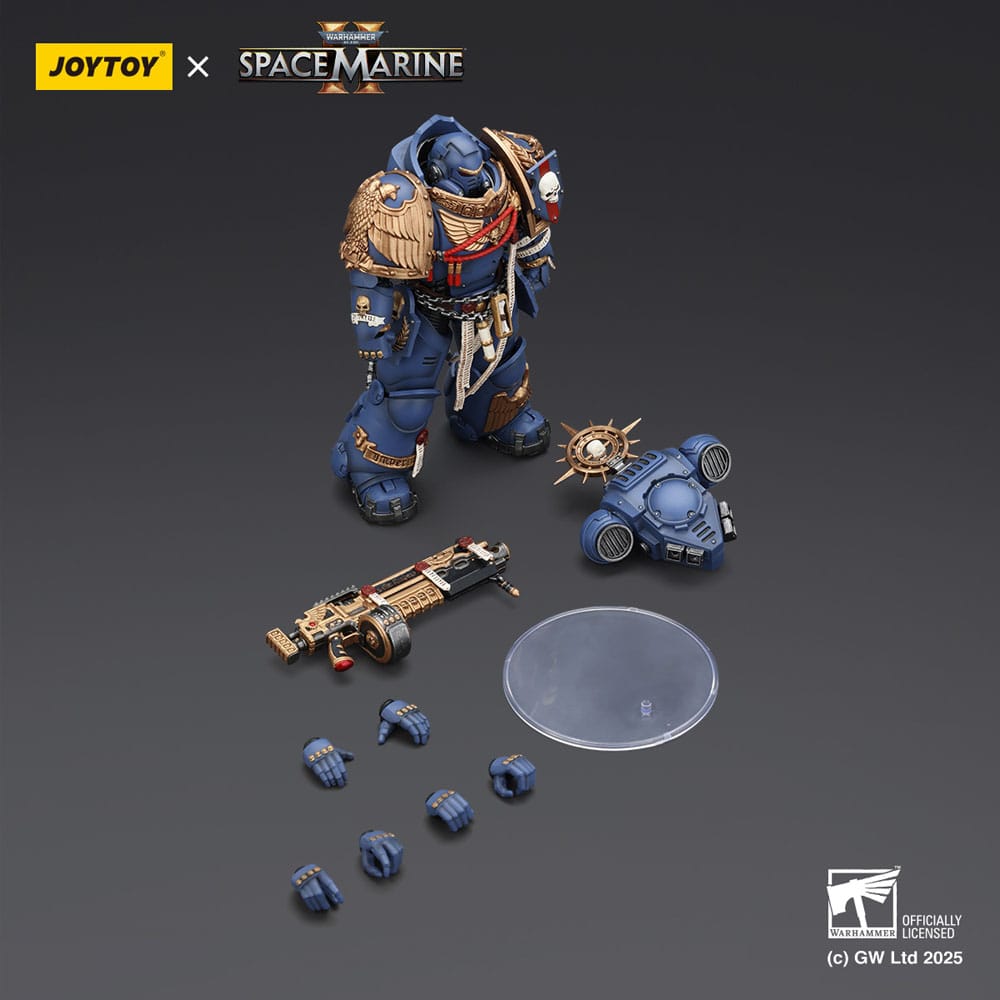 Warhammer 40,000: Space Marine 2 Actionfigur Ultramarines Heavy Relic Primus Armor with Heavy Relic Bolt Rifle 13 cm