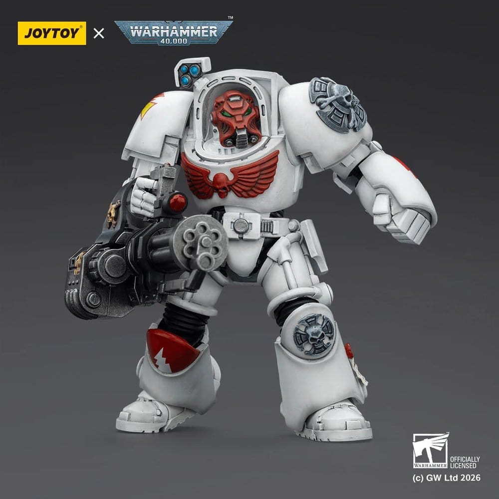 Warhammer 40,000 Actionfigur White Scars Terminator 3 with Power Fist and Assault Cannon 14 cm