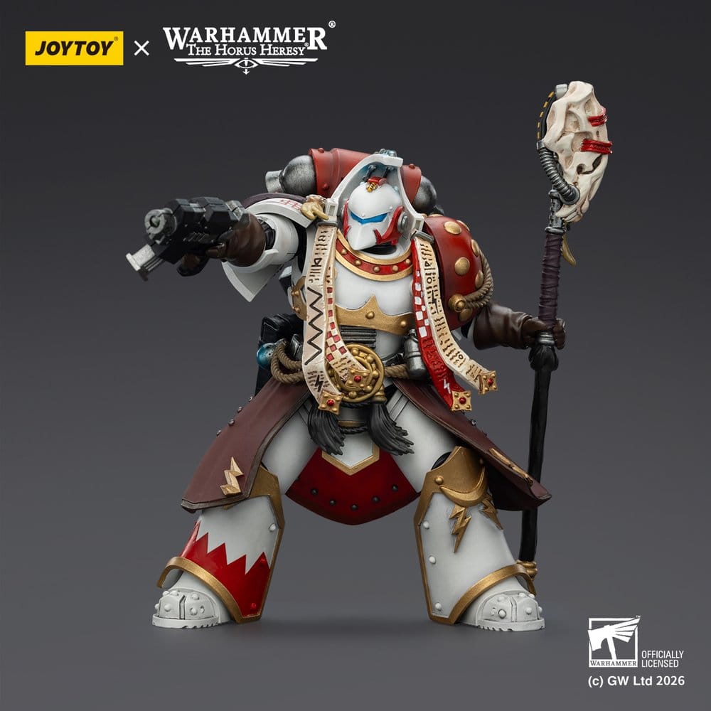 Warhammer 40,000 Actionfigur White Scars Stormseer Consulwith Force Staff and Bolt Pistol 12 cm