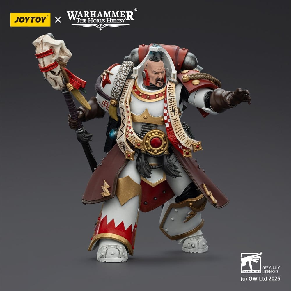 Warhammer 40,000 Actionfigur White Scars Stormseer Consulwith Force Staff and Bolt Pistol 12 cm