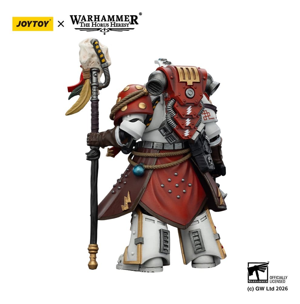Warhammer 40,000 Actionfigur White Scars Stormseer Consulwith Force Staff and Bolt Pistol 12 cm