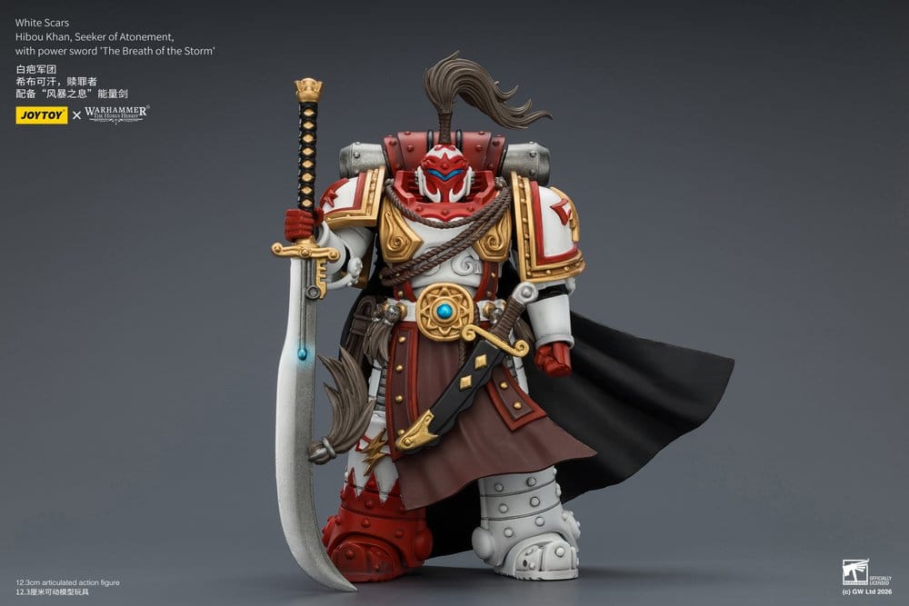 Warhammer The Horus Heresy Actionfigur White Scars Hibou Khan, Seeker of Atonement 12 cm