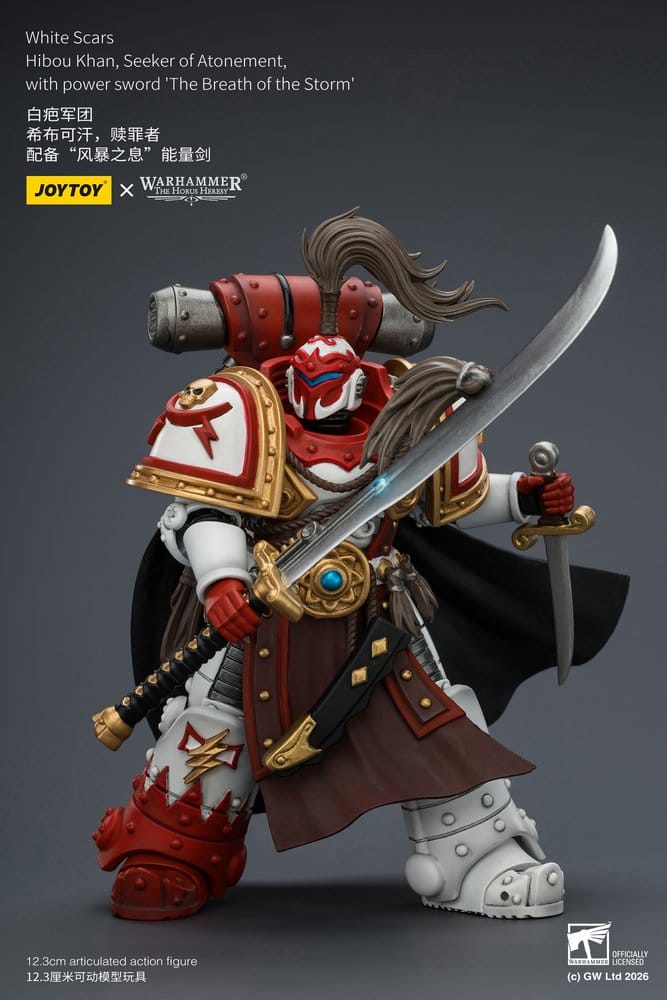 Warhammer The Horus Heresy Actionfigur White Scars Hibou Khan, Seeker of Atonement 12 cm