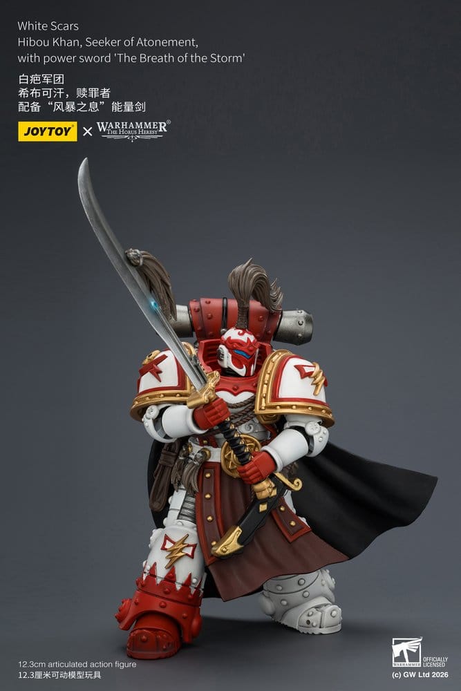 Warhammer The Horus Heresy Actionfigur White Scars Hibou Khan, Seeker of Atonement 12 cm