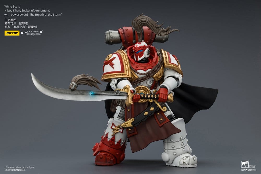 Warhammer The Horus Heresy Actionfigur White Scars Hibou Khan, Seeker of Atonement 12 cm