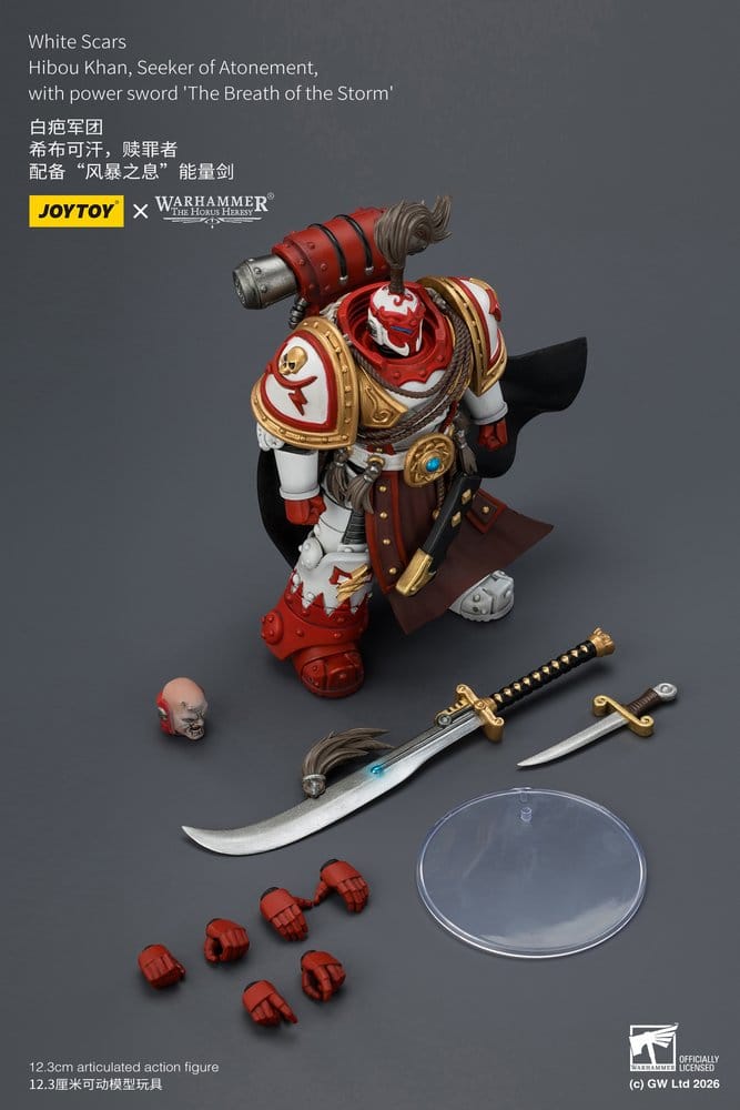 Warhammer The Horus Heresy Actionfigur White Scars Hibou Khan, Seeker of Atonement 12 cm