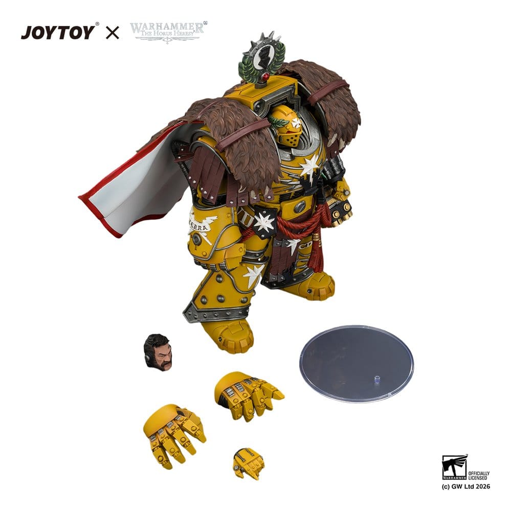 Warhammer Actionfigur Imperial Fists Lord Castellan Evander Garrius, The Tyrant of Cthonia 14 cm