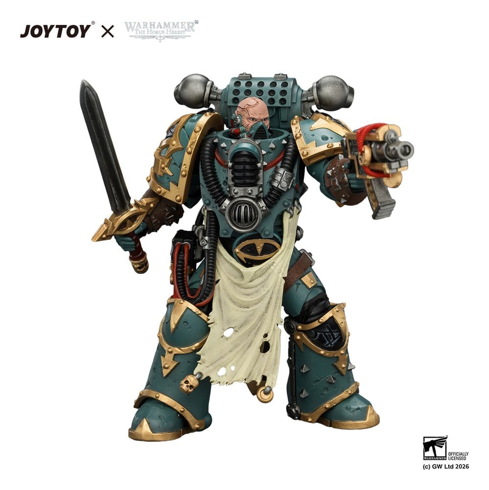 Warhammer Actionfigur Sons of Horus Maloghurst the Twisted, the Warmaster's Equerry 13 cm