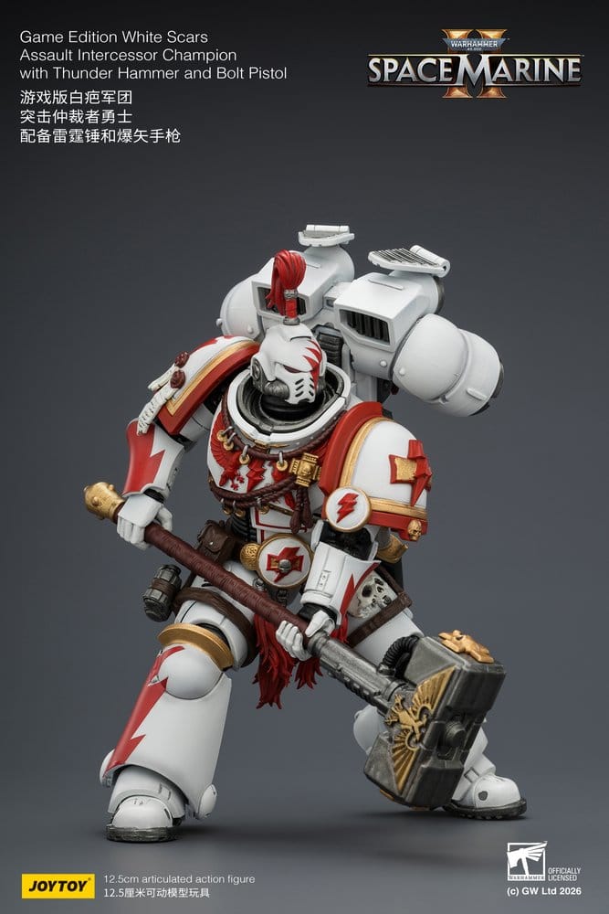 Warhammer Actionfigur Game Edition White Scars Assault Intercessor Champion 13 cm