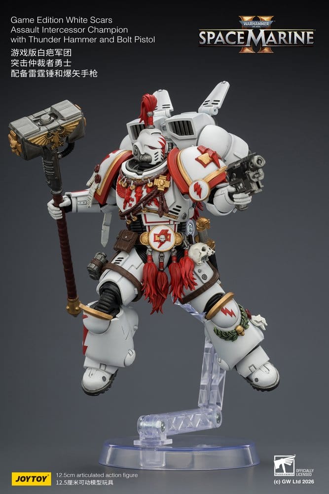 Warhammer Actionfigur Game Edition White Scars Assault Intercessor Champion 13 cm