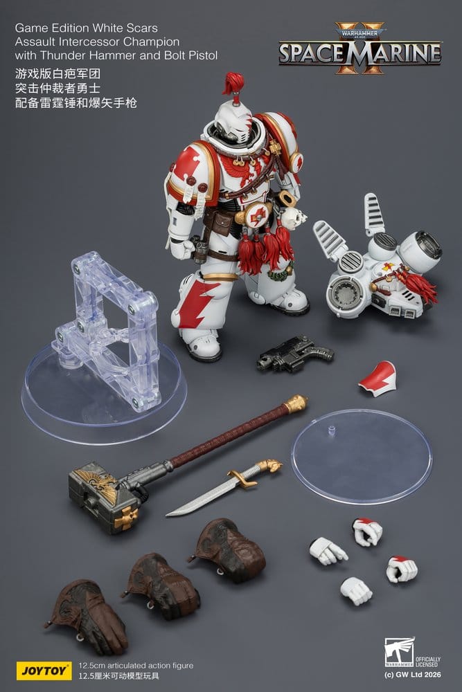 Warhammer Actionfigur Game Edition White Scars Assault Intercessor Champion 13 cm