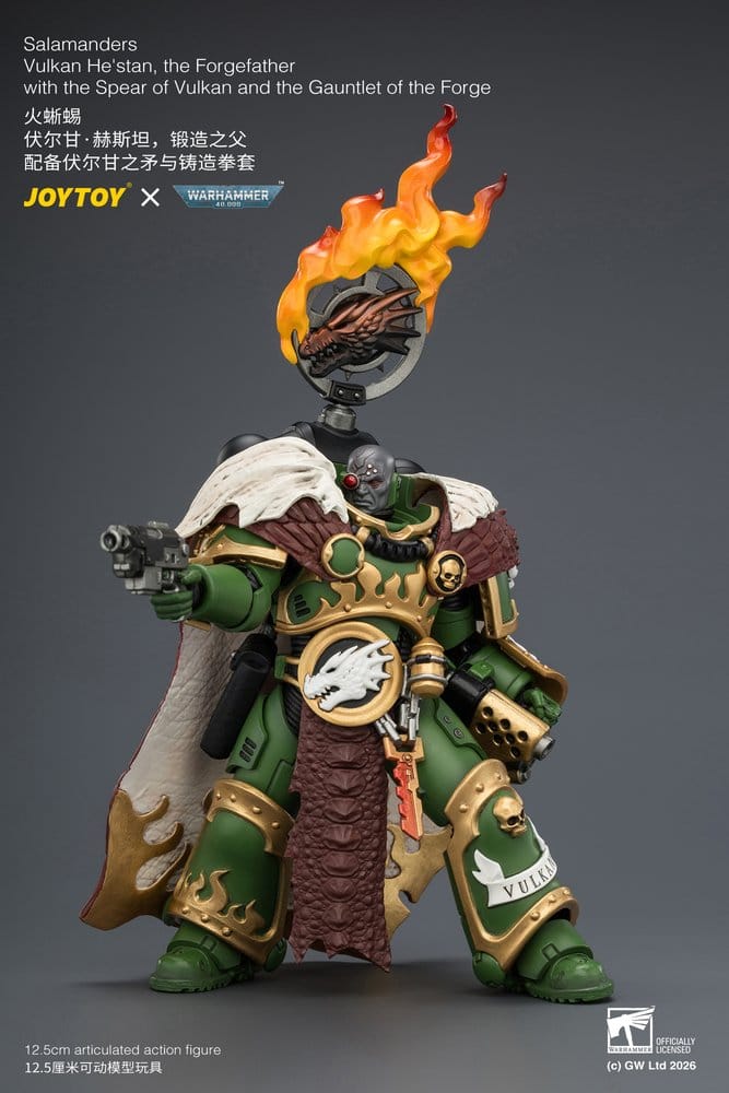 Warhammer Actionfigur Salamanders Vulkan He'stan, the Forgefather 13 cm