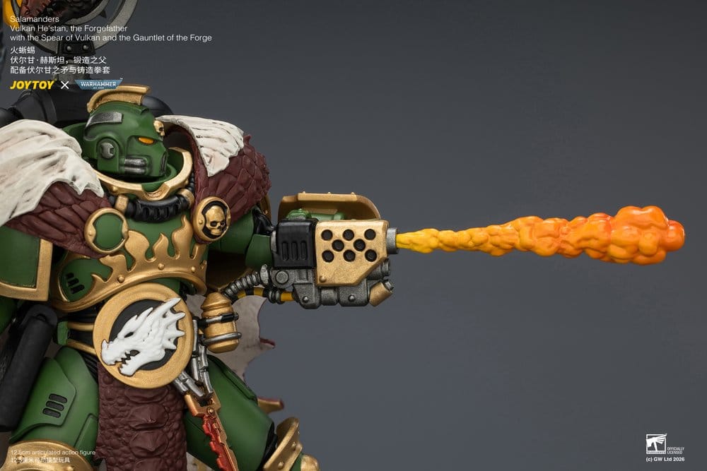 Warhammer Actionfigur Salamanders Vulkan He'stan, the Forgefather 13 cm