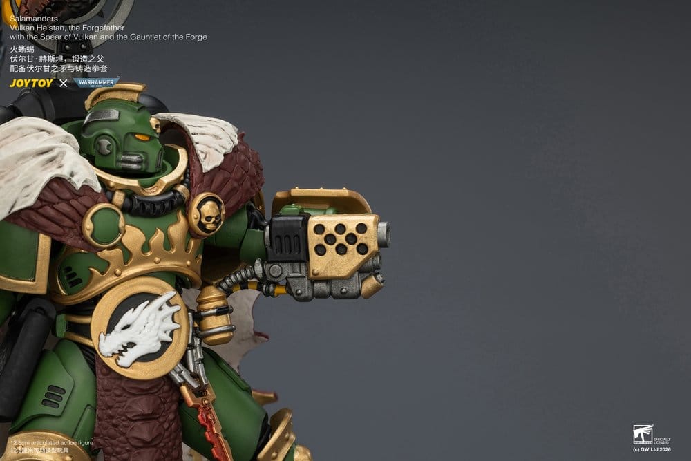 Warhammer Actionfigur Salamanders Vulkan He'stan, the Forgefather 13 cm