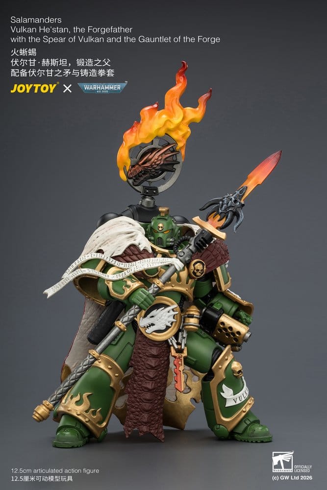 Warhammer Actionfigur Salamanders Vulkan He'stan, the Forgefather 13 cm