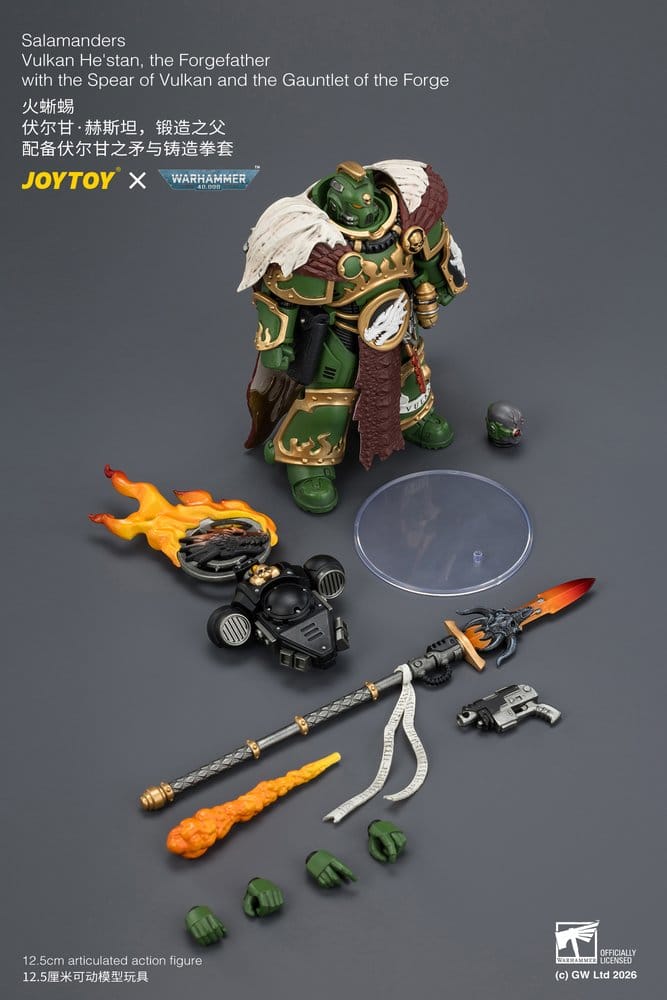 Warhammer Actionfigur Salamanders Vulkan He'stan, the Forgefather 13 cm